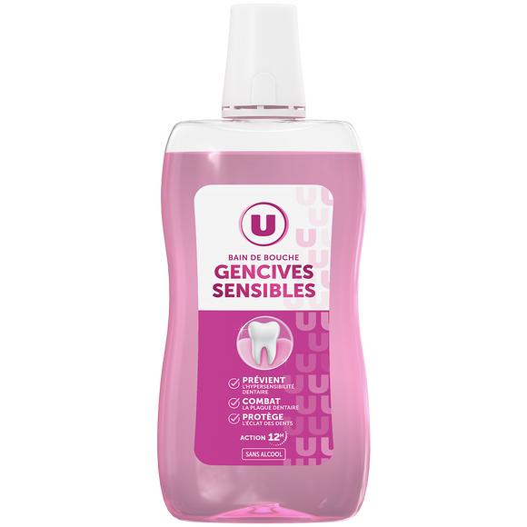 U Bain de bouche dents et gencives sensibles U 500ml