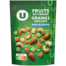 U Mélange fruits du verger et graines grillées  paquet de 120g