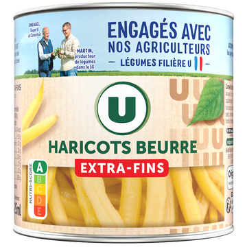 U Haricots beurre extra fins boite de 220g