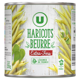 U Haricots beurre extra fins  boite de 220g