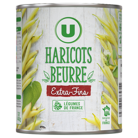 U Haricots beurre extra-fins - Boîte de 440g net égoutté