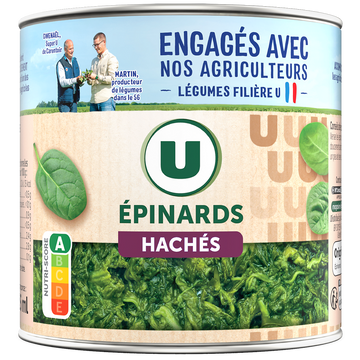 U Epinards hachés - Boîte de 395g