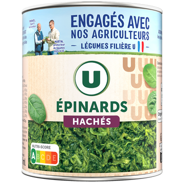 U Epinards hachés - Boîte de 795g