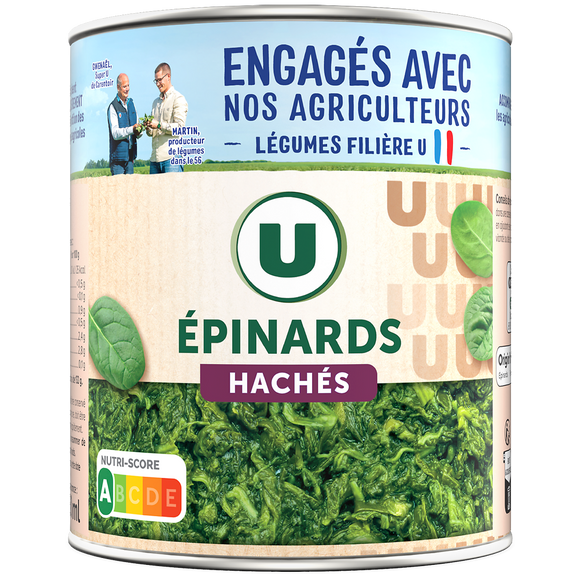 U Epinards hachés - Boîte de 795g