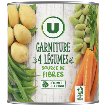 U Légumes Garniture recette 4 légumes - Boîte 510g