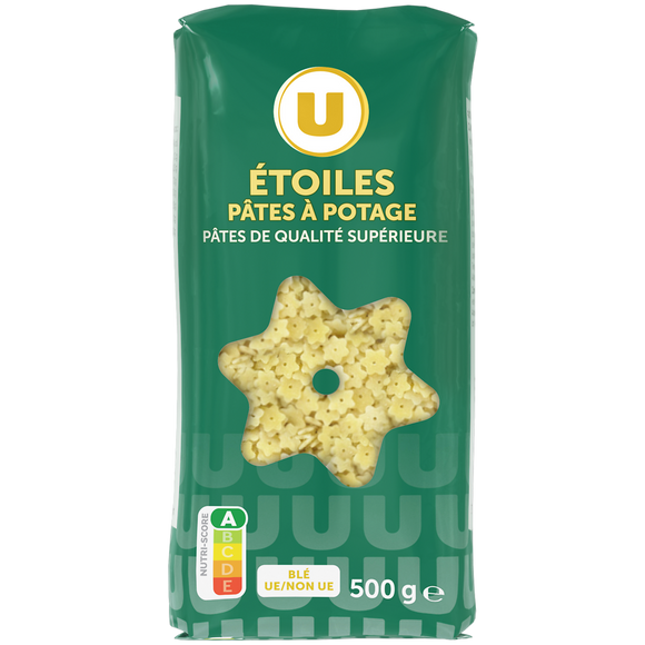 U Pâtes étoiles, sachet de 500g