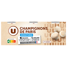 U Champignons miniatures - 3 boîtes de 115g net égoutté