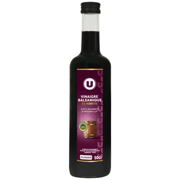 U Vinaigre balsamique  bouteille en verre de 50cl