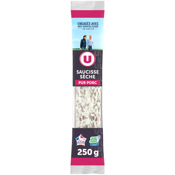 U Saucisse sèche Pur Porc - 250g