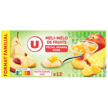 U Coupelles méli mélo de fruits - 12x65g, 780g