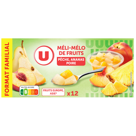 U Coupelles méli mélo de fruits - 12x65g, 780g