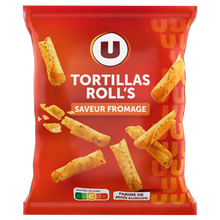 U Tortillas chips roll's goût fromage paquet de 125g