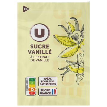 U Sucre vanillé  étui de 10 sachets  -  7,5g
