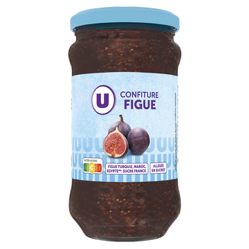 U Confiture figue allégée  pot de 335g