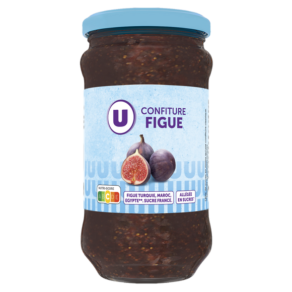 U Confiture figue allégée  pot de 335g