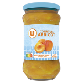 U Confiture d'abricot allégée  pot de 335g
