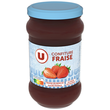 U Confiture de fraise allégée  pot de 335g