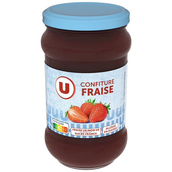 U Confiture de fraise allégée  pot de 335g