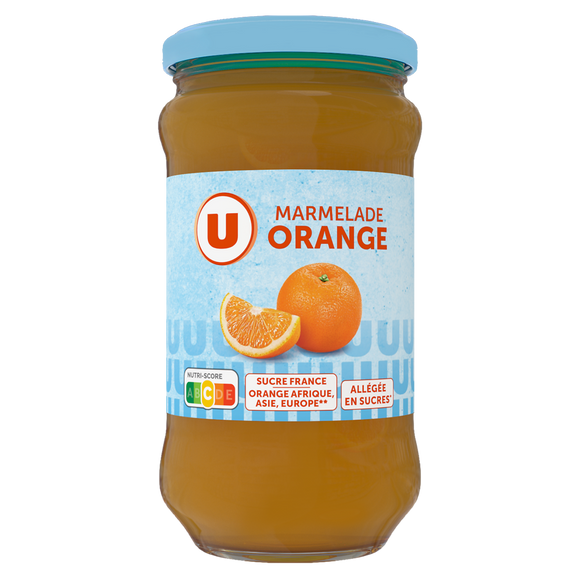 U Marmelade d'orange allégée  pot de 335g