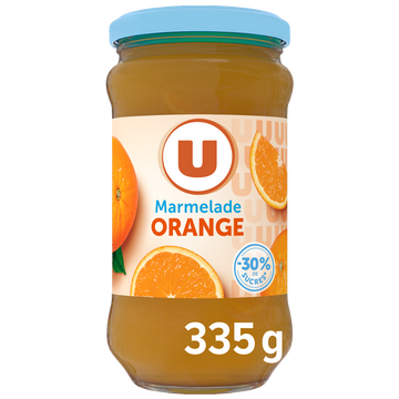 U Marmelade d'orange allégée pot de 335g