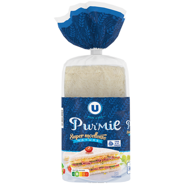 U Pain de mie sans croûte Pur Mie nature  500g