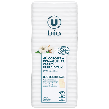 U BIO Coton carré douceur  x 40