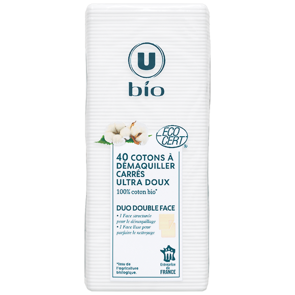 U BIO Coton carré douceur  x 40