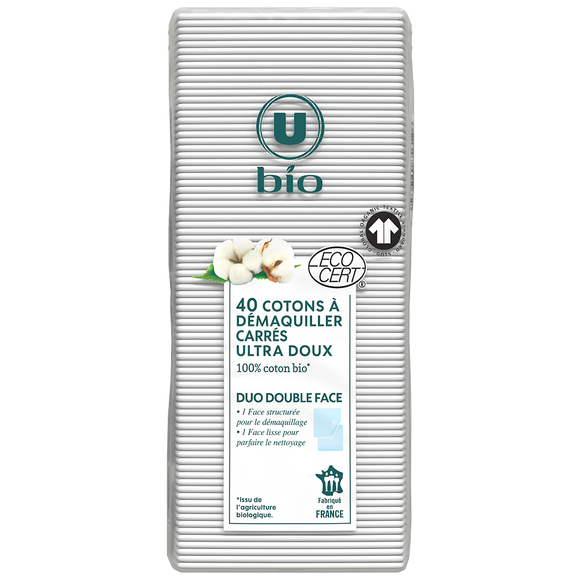 U BIO Coton carré douceur x 40