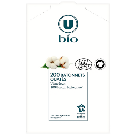 U BIO Bâtonnets ouatés boîte x200