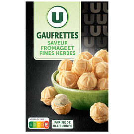 U Gaufrettes goût fromage et fines herbes  75g