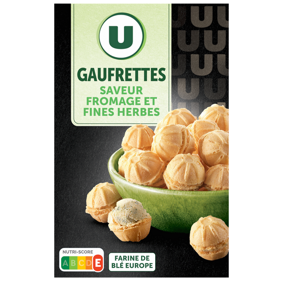 U Gaufrettes goût fromage et fines herbes  75g