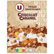 U Céréales Pétales croustillantes chocolat caramel paquet de 375g