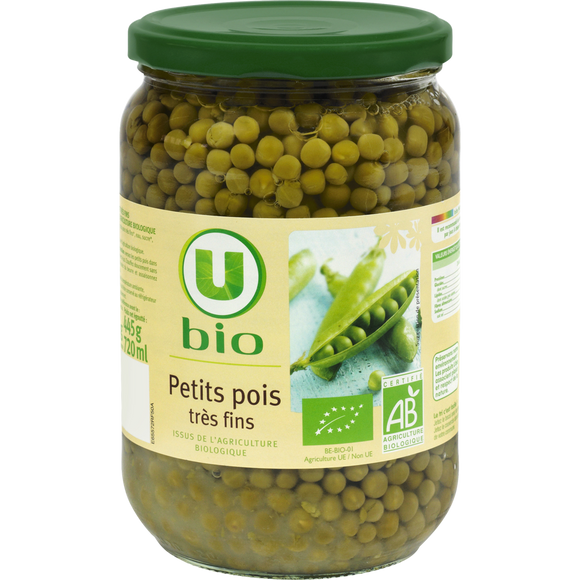 U BIO Petits pois - Bocal 445g