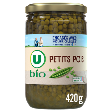 U BIO Petits pois - Bocal 420g