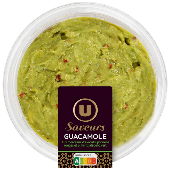 U SAVEURS Guacamole (préparation à base d'avocats, de poivrons rouges et depiment) 175g