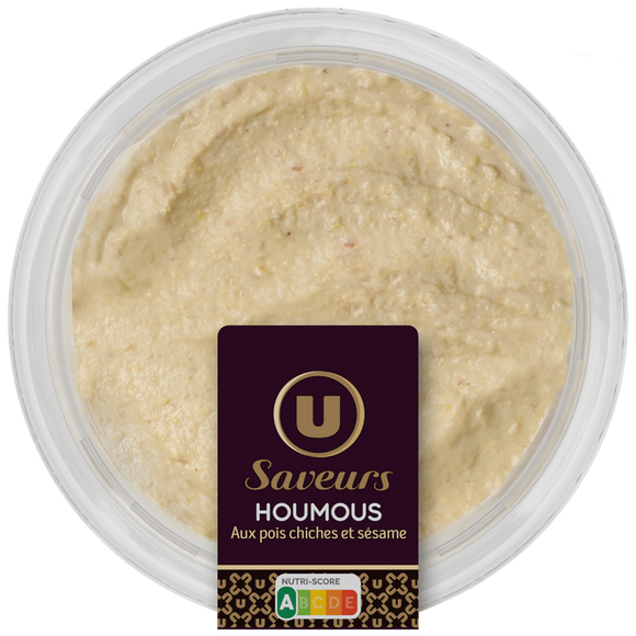 U SAVEURS Houmous de pois chiches et de pâte de sésame - 175g