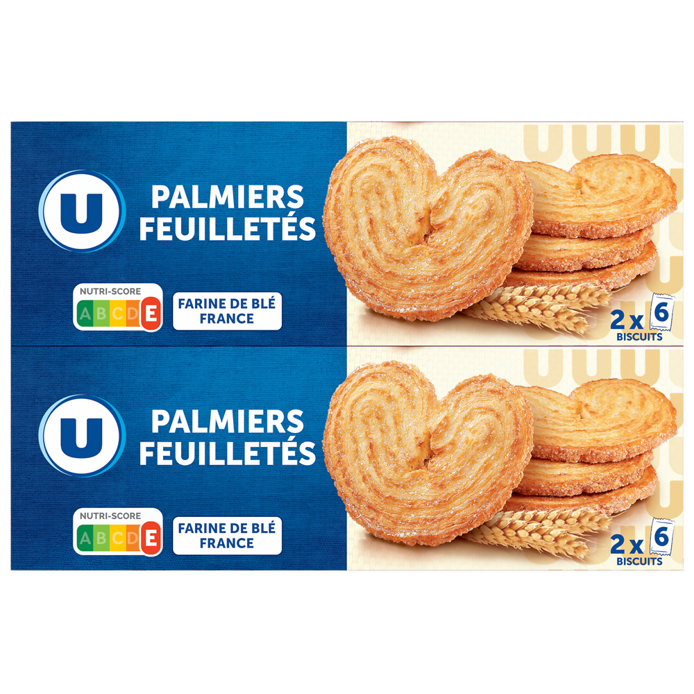 U Palmiers feuilletés  2x100g