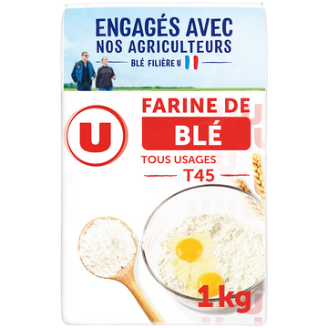 U Farine de blé pâtissière T45 paquet de 1Kg