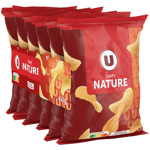 U Chips nature multipack  6x30g easypack