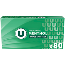 U Mouchoirs U boîte menthol 4 plis x80