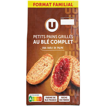 U Petits pains grillés au blé complet  400g