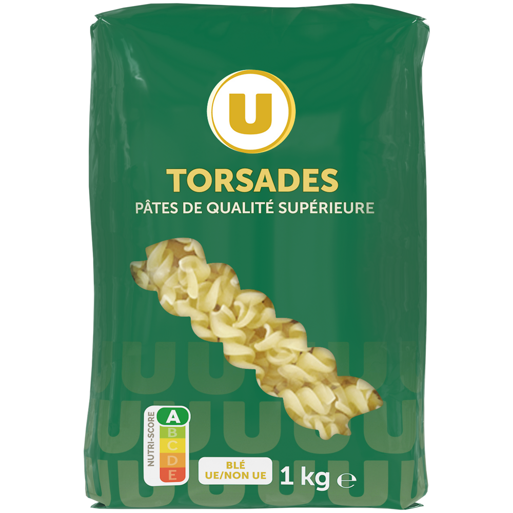 U Pates torsade qualité supérieure  paquet de 1kg