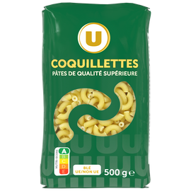 U Coquillette qualité supérieure, paquet cello de 500g