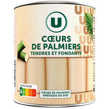 U Coeur palmier, boîte 4/4 500g poids net égoutté 500g