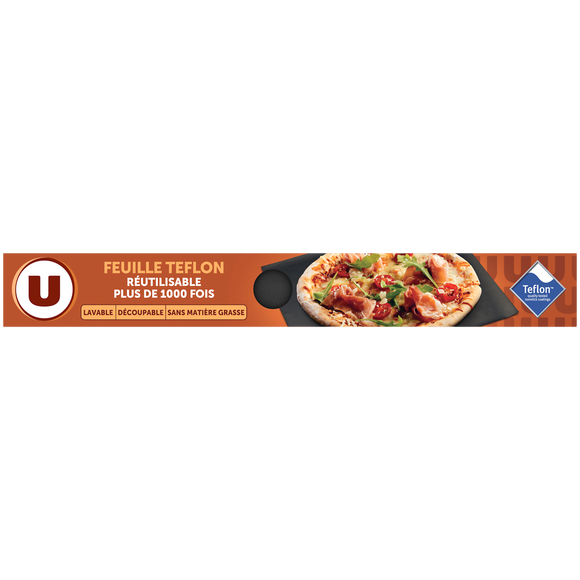 U Feuille de cuisson réutilisable revêtement Teflon - 33x40cm
