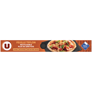 U Feuille de cuisson réutilisable revêtement Teflon - 33x40cm