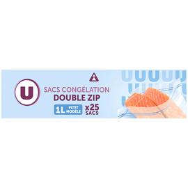 U Sacs congélation petite taille à fermeture zip normés NF  x25