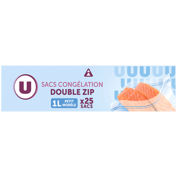 U Sacs congélation petite taille à fermeture zip normés NF  x25
