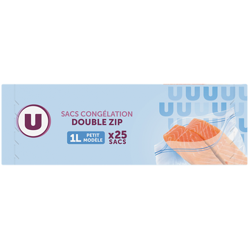 U Sacs congélation petite taille à fermeture zip normés NF x25