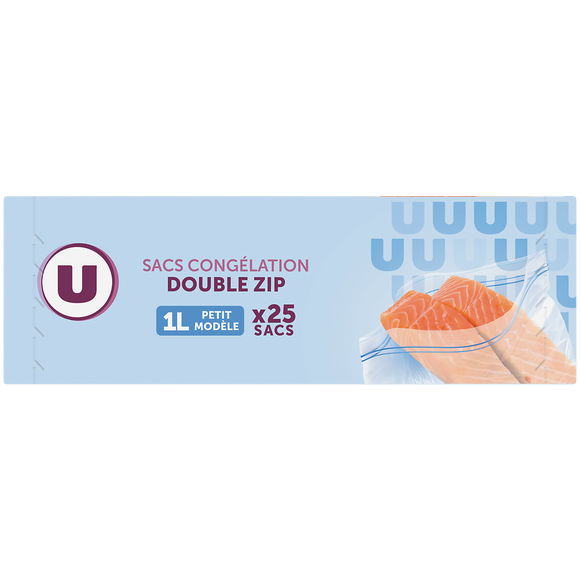 U Sacs congélation petite taille à fermeture zip normés NF x25